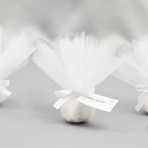 Wedding Favors with Scalloped Tulle - Greek Boubounieres Koufeta - Italian Bomboniera Confetti - Party Gift | Love Everlasting by Dahlia