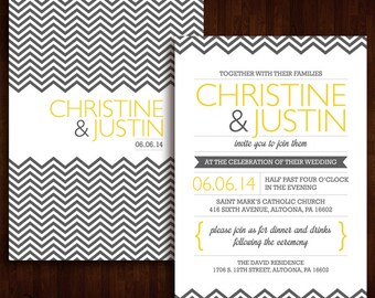Casual, Contemporary and Fun Wedding Invitation