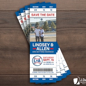 Baseball Fan Lieblingssport Ticket, individuelle Einladung, Save the Date, Geburtstag, Abschlussfeier, Verlobung, Party, Dusche, Ankündigung