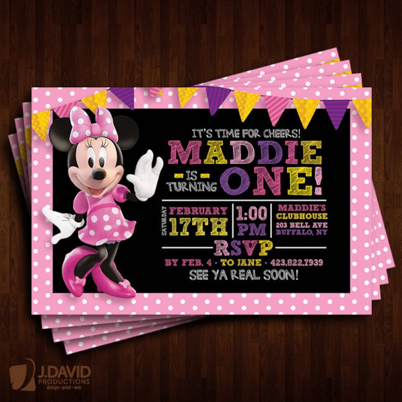 Minnie Mouse Birthday Invitation