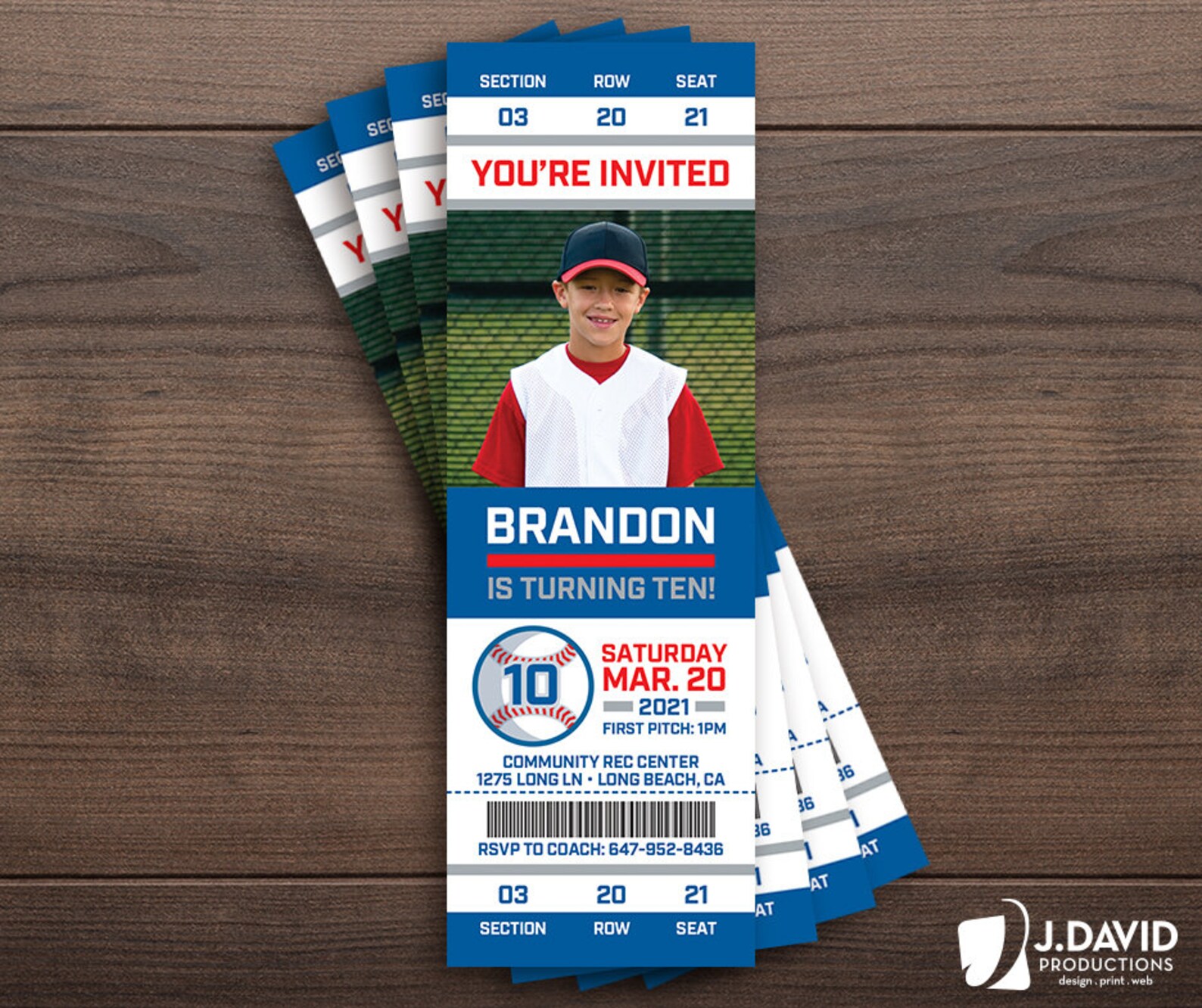 Baseball Fan Favorite Sports Ticket, Custom Invitation, Save the Date ...