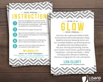 Rodan + Fields Business, Mini Facial Instruction Cards