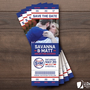 Baseball Fan Lieblingssport Ticket, individuelle Einladung, Save the Date, Geburtstag, Abschlussfeier, Verlobung, Party, Dusche, Ankündigung
