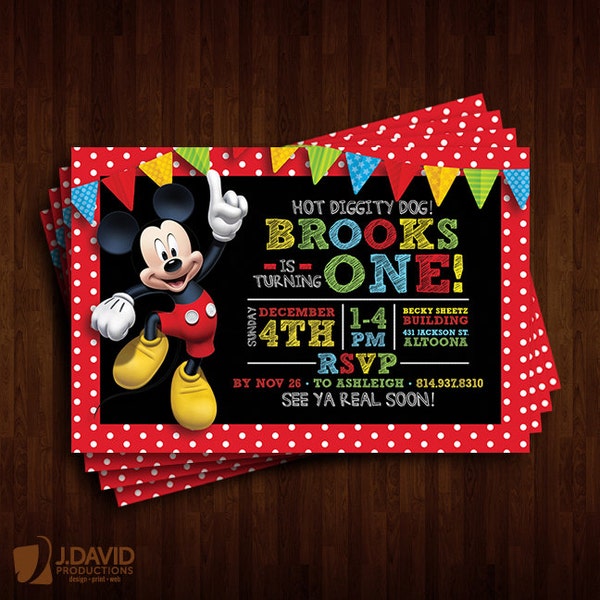 Mickey Mouse Birthday Invitation