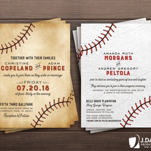 Baseball-Hochzeitseinladung