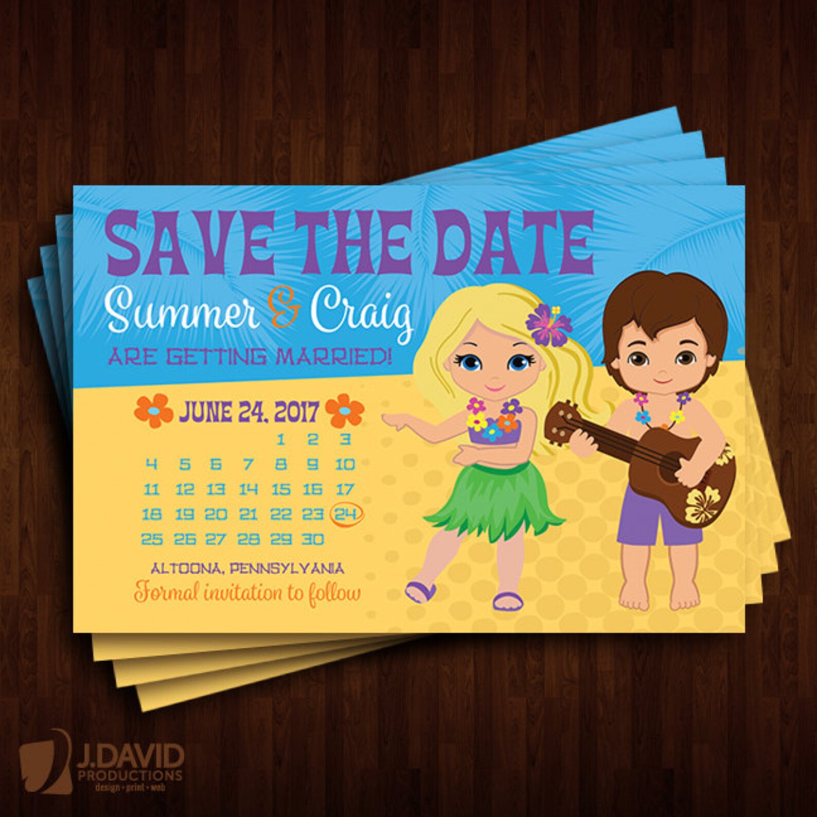 Hawaii Beach Luau Save the Date Announcement - Etsy