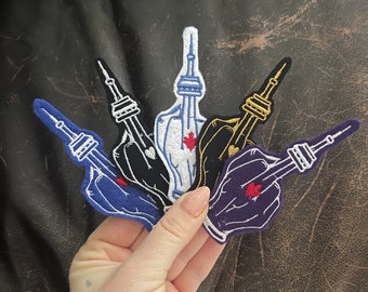 Toronto CN Tower Middle Finger Embroidered Patches