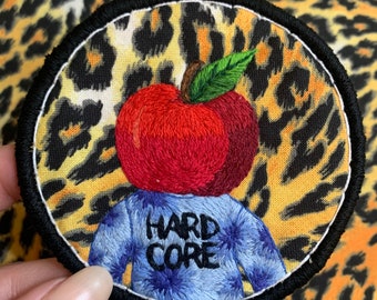 Hard Core Apple Tie Dye Leopard Embroidered Patch