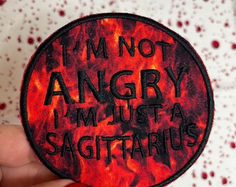 Angry Sagittarius Embroidered Patch