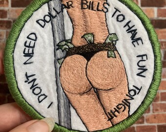 Cheap Thrills and Dollar Bills Embroidered Patch