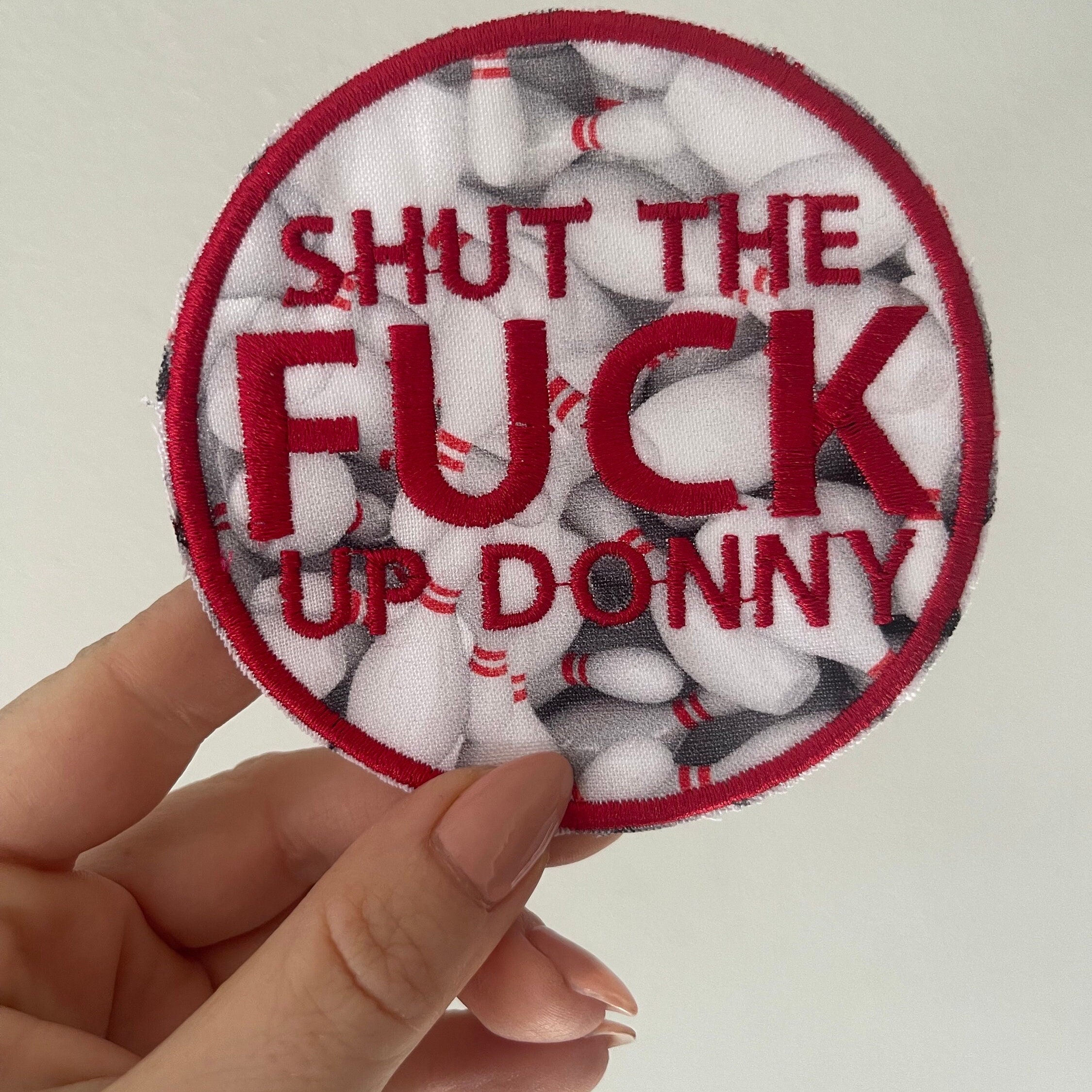 Nihilistic Embroidery Patch Breaking News i Don't Care Newspaper