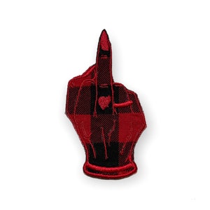 Middle Finger Embroidered Patches image 5