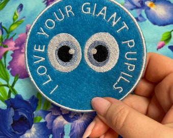 I Love Your Giant Pupils White Lotus Embroidered Patch