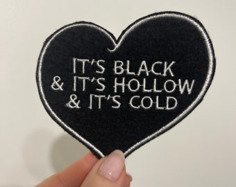 BLACK HEART Embroidered Patch