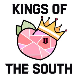 King Peach Print Atlanta Art Georgia Print Atlanta United Gift Decor Fan Art Soccer Nursery Office Art King Peach image 2