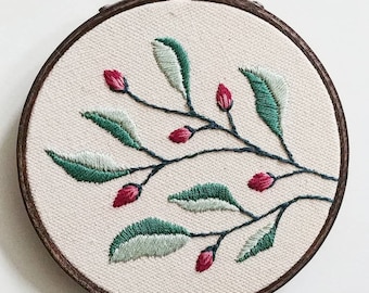 Spring Bud Flowers Embroidery