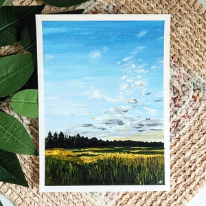 Original Acrylic Landscape Painting / Canadian Art / Sunset