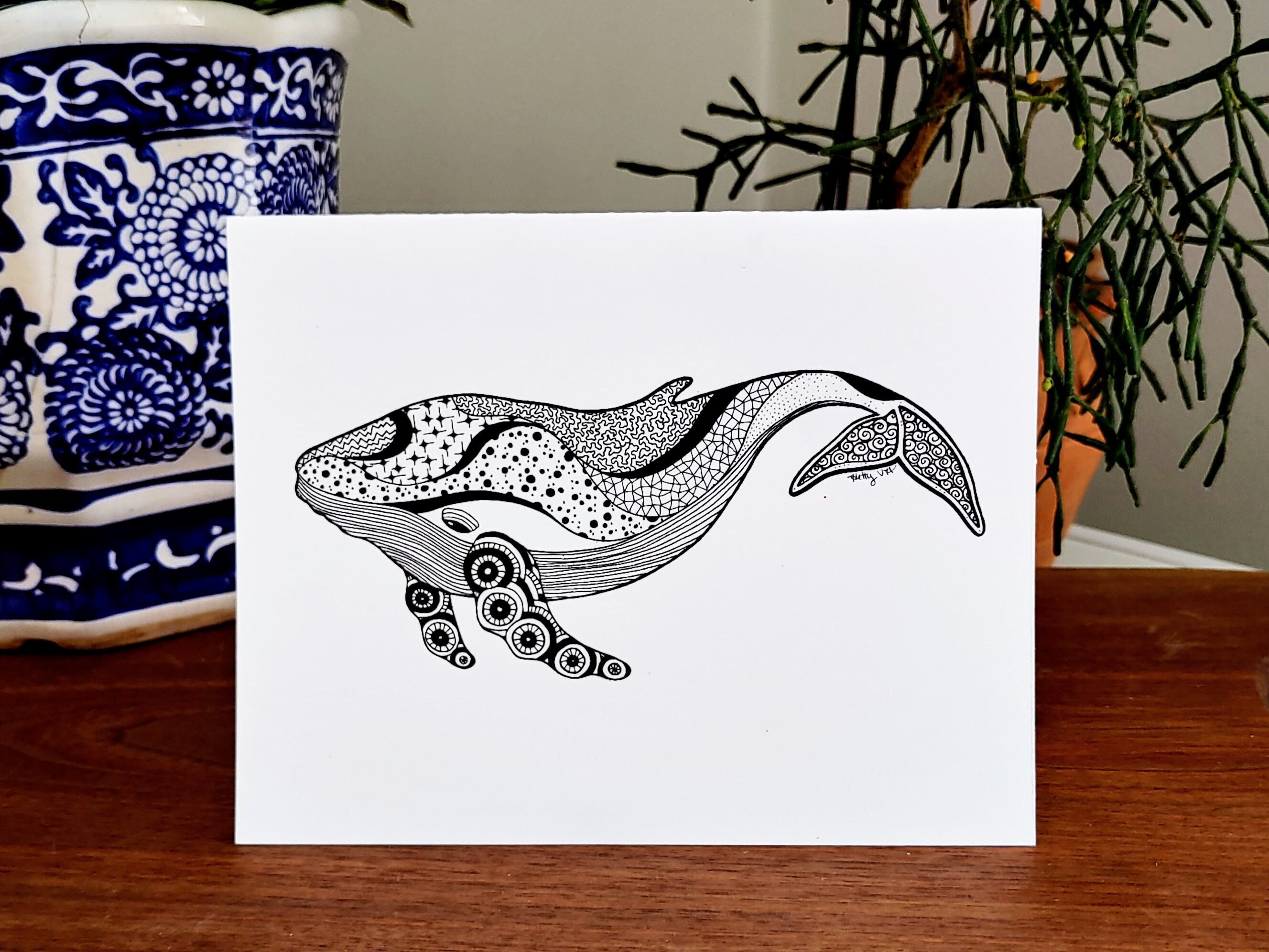 Black and White Zentangle Pen Design Greeting Card for Sale by  CosmicHeartSeed