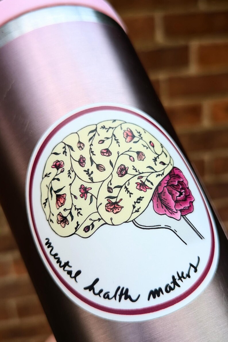 Mental Health Matters Floral Sticker - Etsy