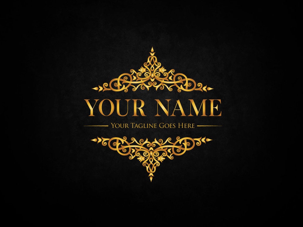 Luxury Gold Logos Elegant Logo Luxury Logo Royal Brand Etsy Hong Kong