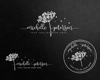 Logo Design - Photography Watermark - Custom Photography Logo - Dandelion logo - Business Logo Design