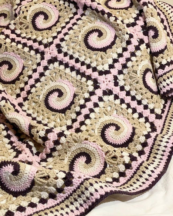 CROCHET PATTERN and CHART Swirl-4 Baby Blanket