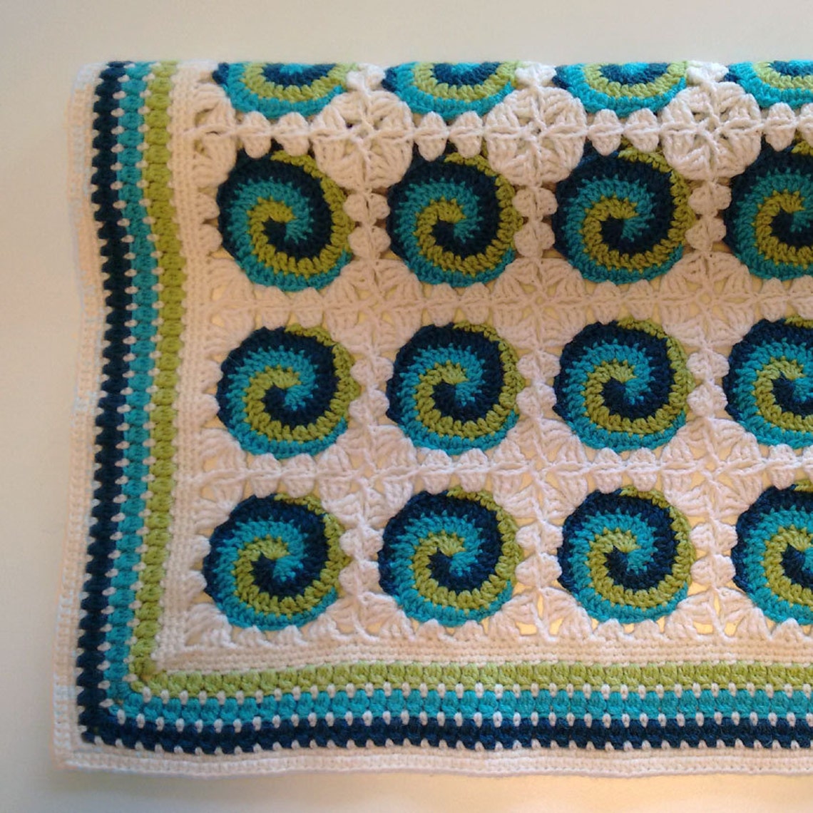 CROCHET PATTERN and CHART Swirl3 Baby Blanket Etsy