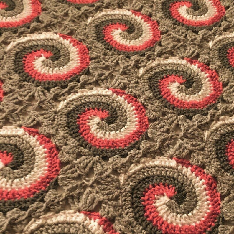 CROCHET PATTERN and CHART Swirl-4 Baby Blanket