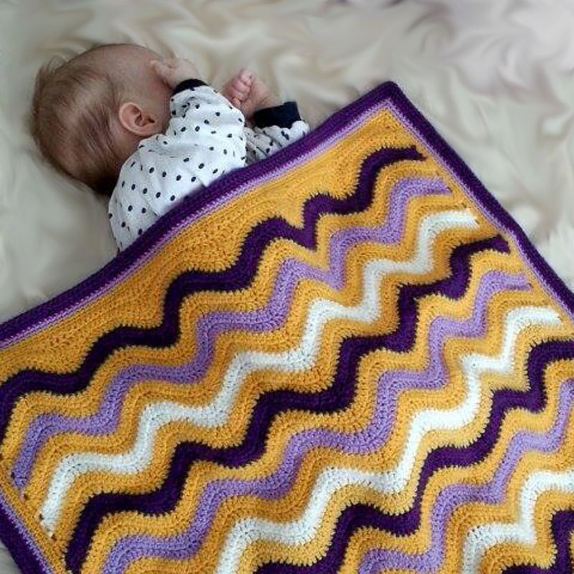 CROCHET PATTERN and CHART Smooth Ripple Baby Blanket Etsy