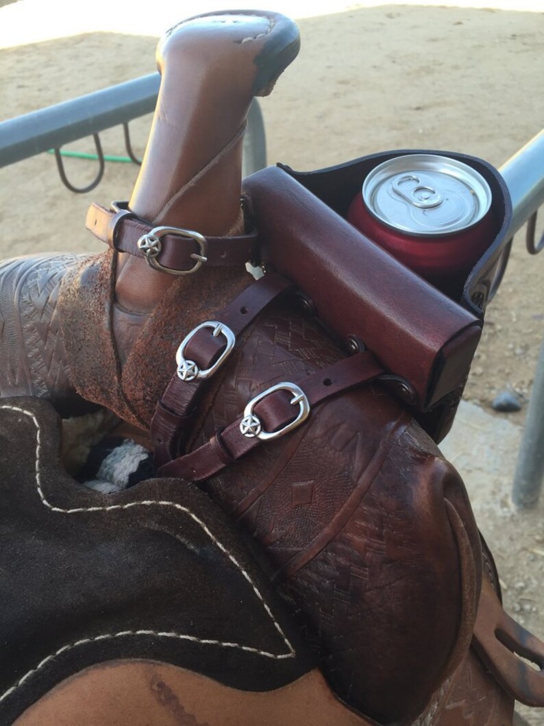 Saddle Cup Holder Genuine Leather Handmade Saddle Cup Holder Etsy