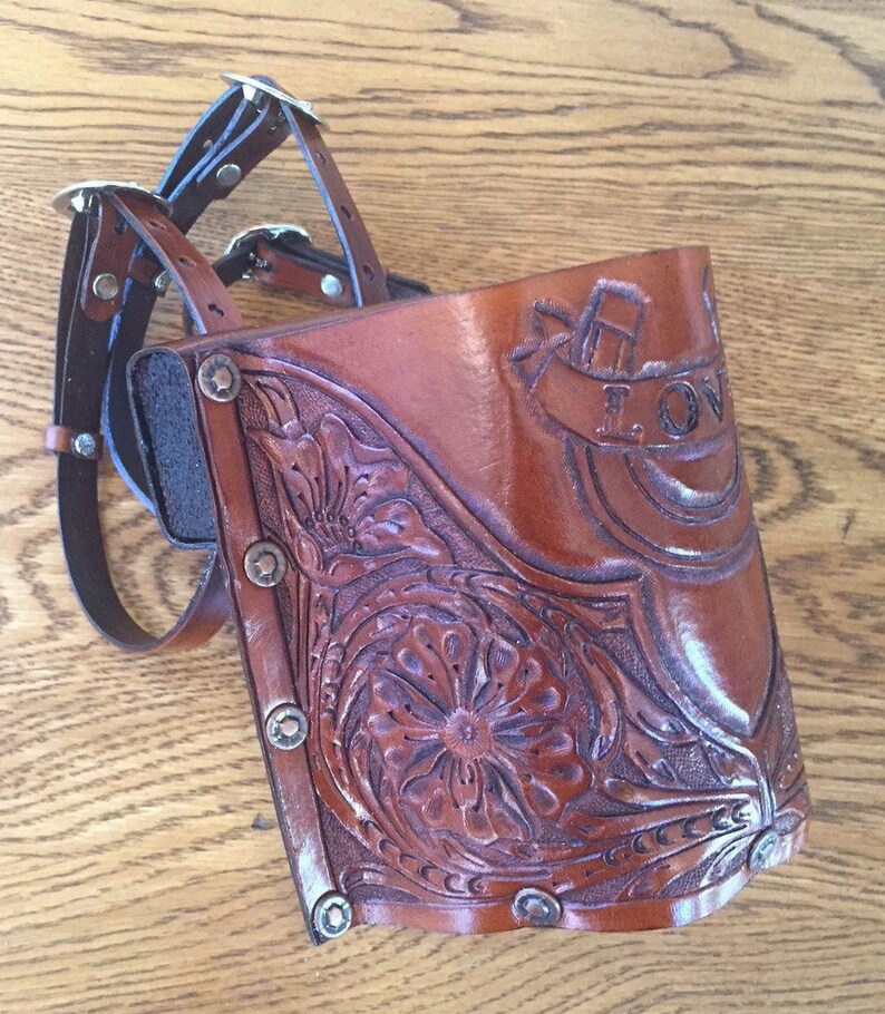 Saddle Cup Holder Genuine Leather Handmade Saddle Cup Holder Etsy
