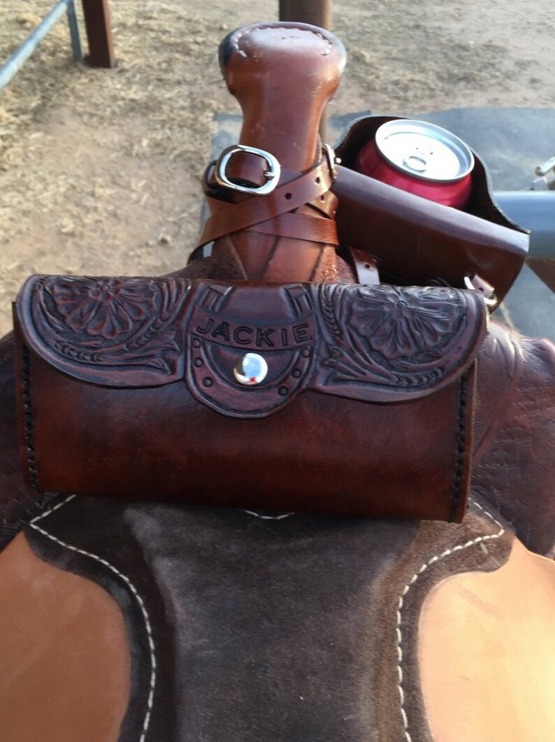 Saddle Cup Holder Genuine Leather Handmade Saddle Cup Holder Etsy