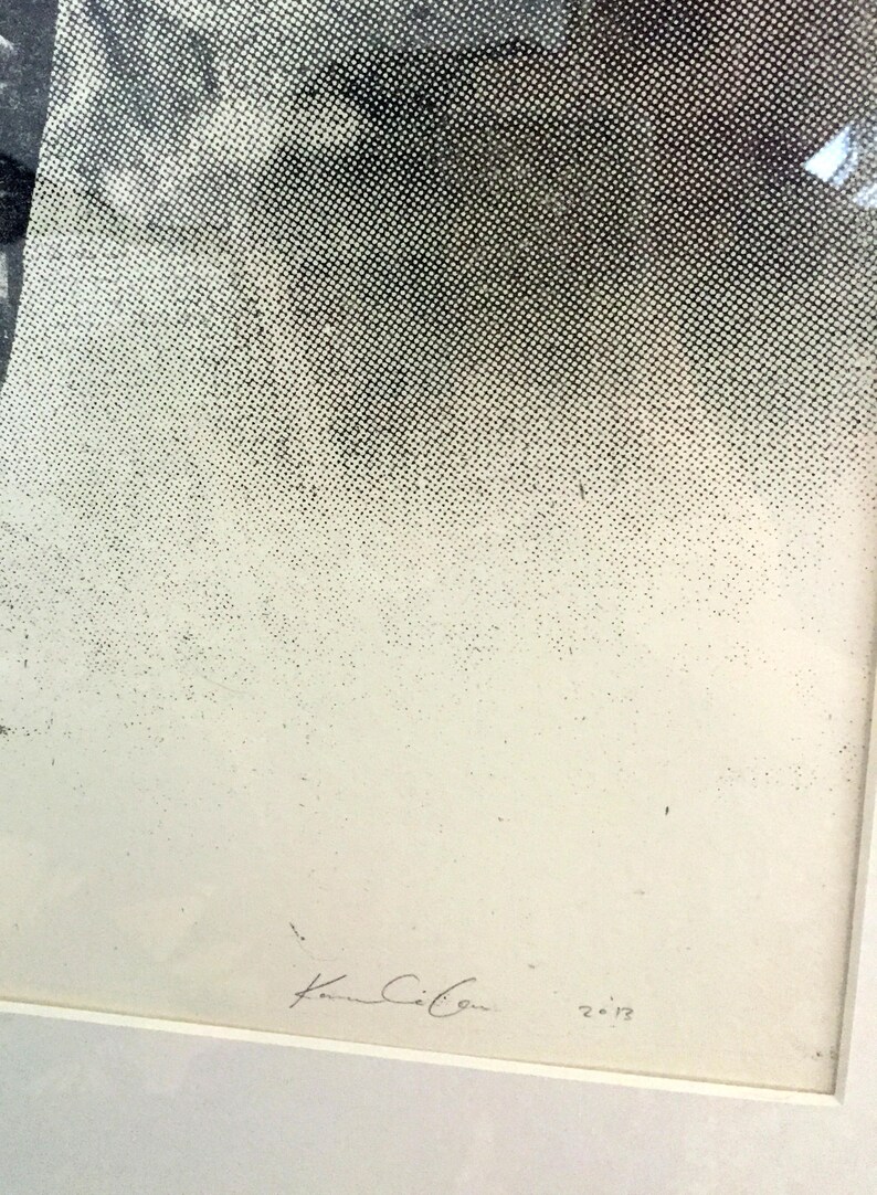 Holy Fingertips Artwork Etching in Black Ink 2013 // Gift Etsy