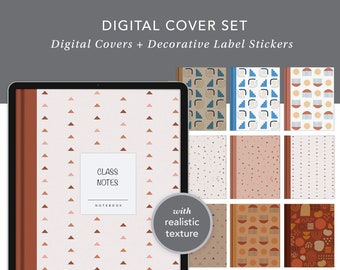 Digital Notebook Covers: Happy Pattern | Digital Cover, GoodNotes Cover, Digital Planner Cover, Notability Covers, Noteshelf Covers