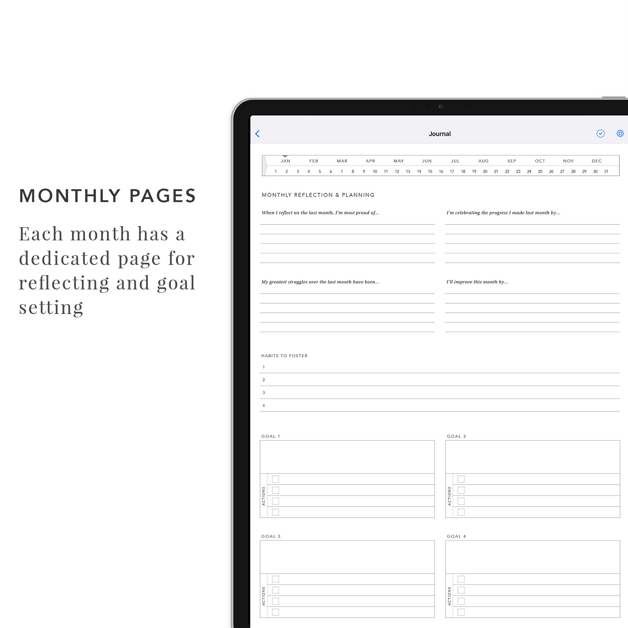 Daily Productivity Digital Journal | Goodnotes Journal, Notability ...
