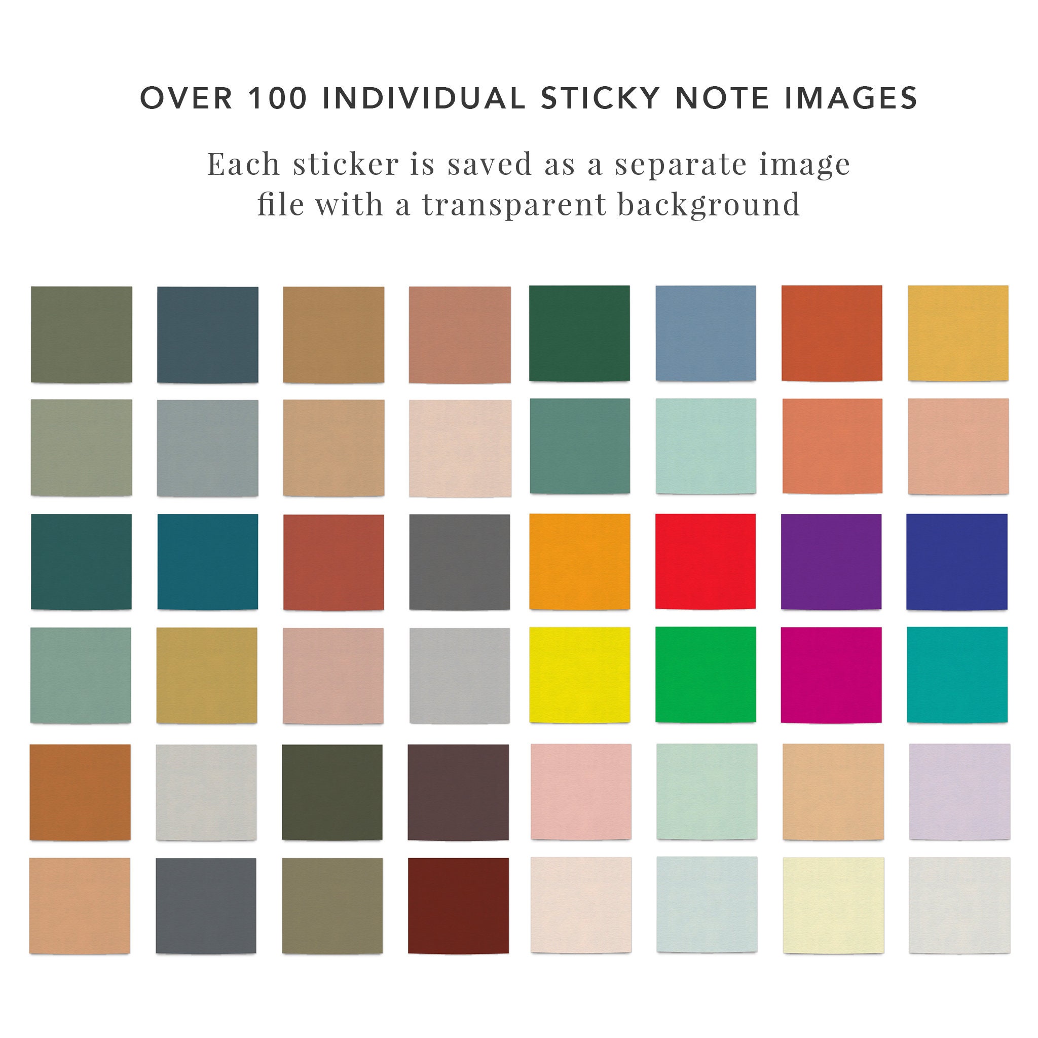 Sticky Note Digital Sticker Set Goodnotes Stickers - Etsy