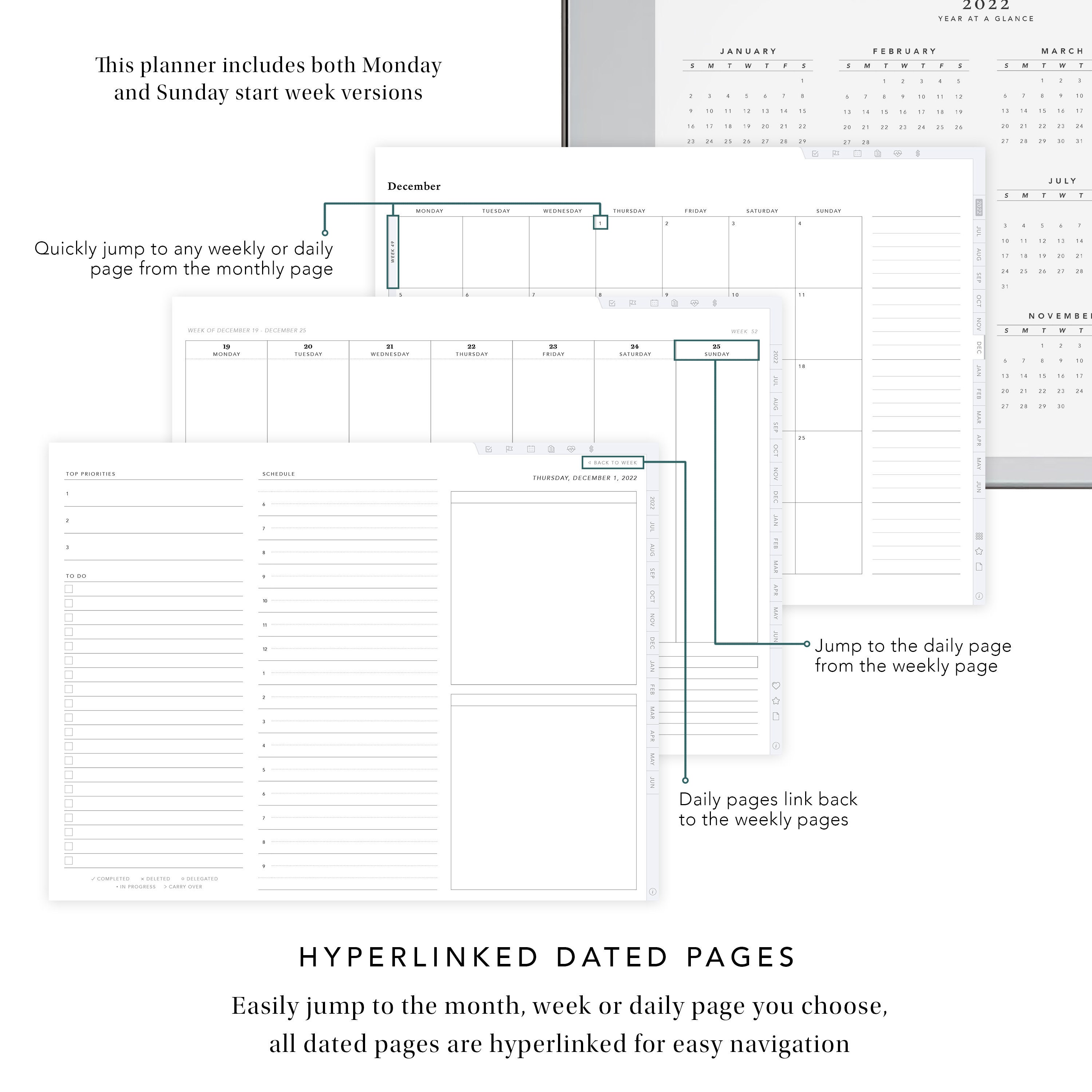 2022 Remarkable Planner Remarkable Template Remarkable Etsy