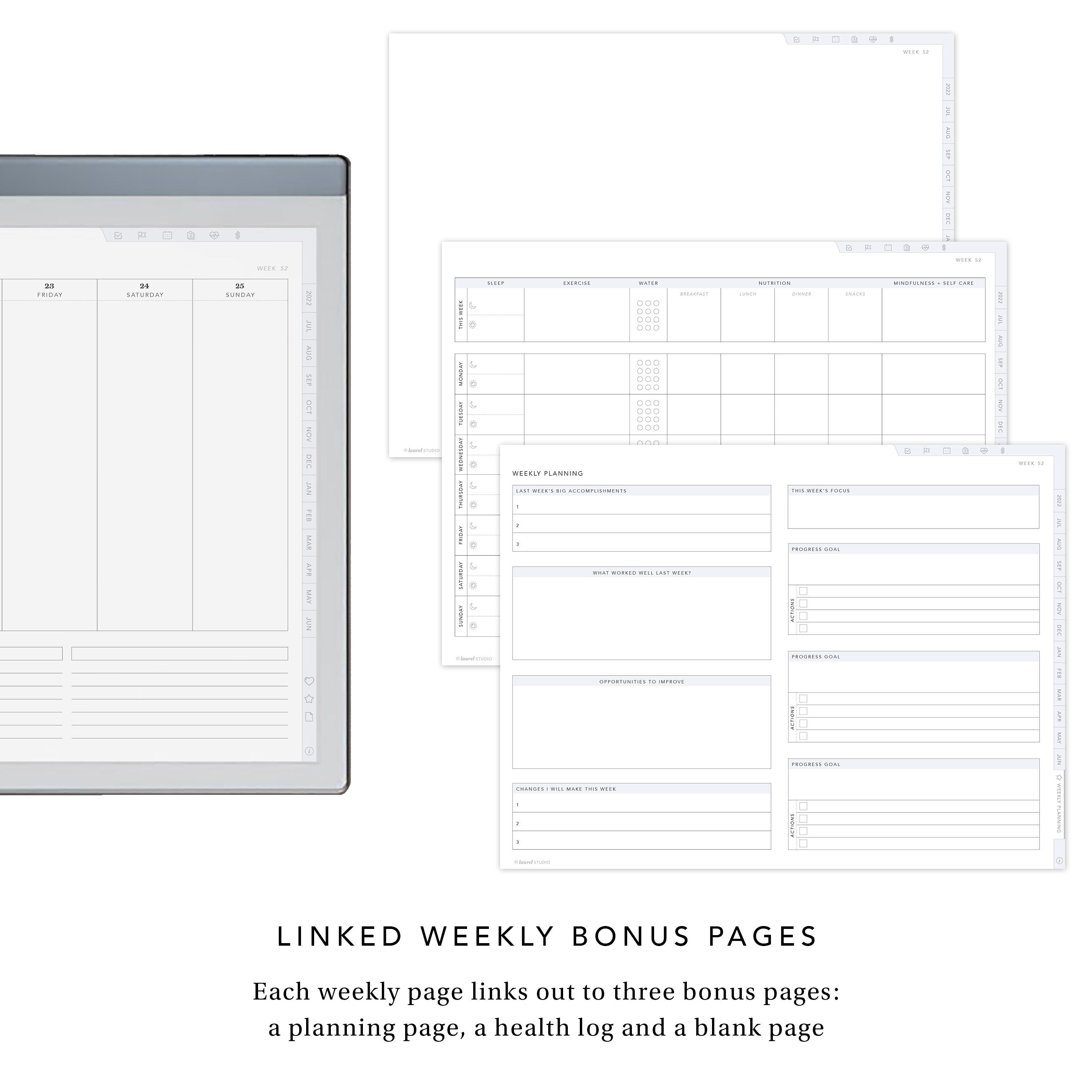2022 Remarkable Planner Remarkable Template Remarkable Etsy