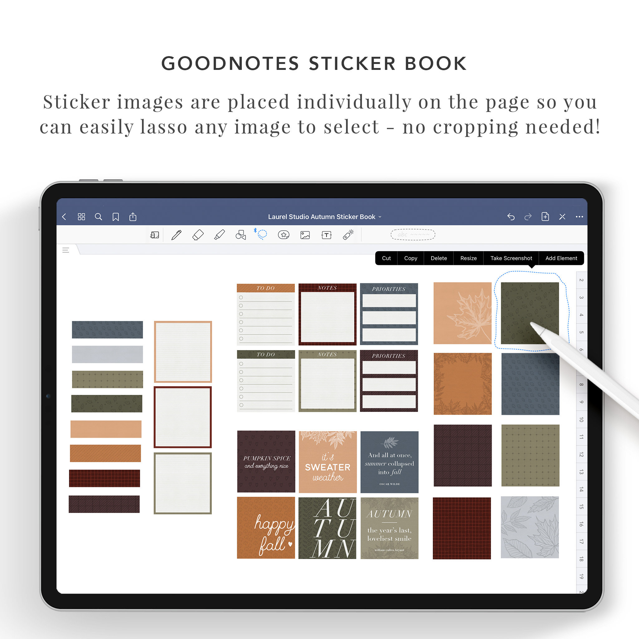 Autumn Digital Planning Sticker Set Goodnotes Stickers - Etsy