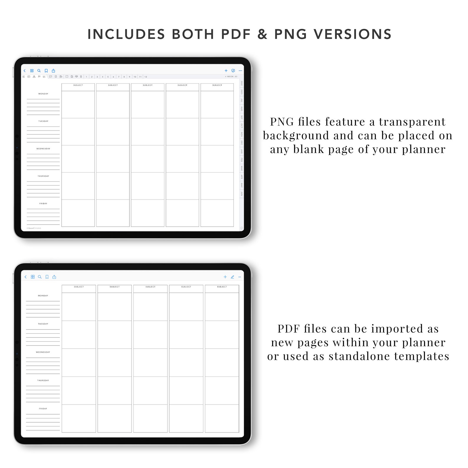 Student Insert Pages for Digital Planning | Digital Planner, Goodnotes ...