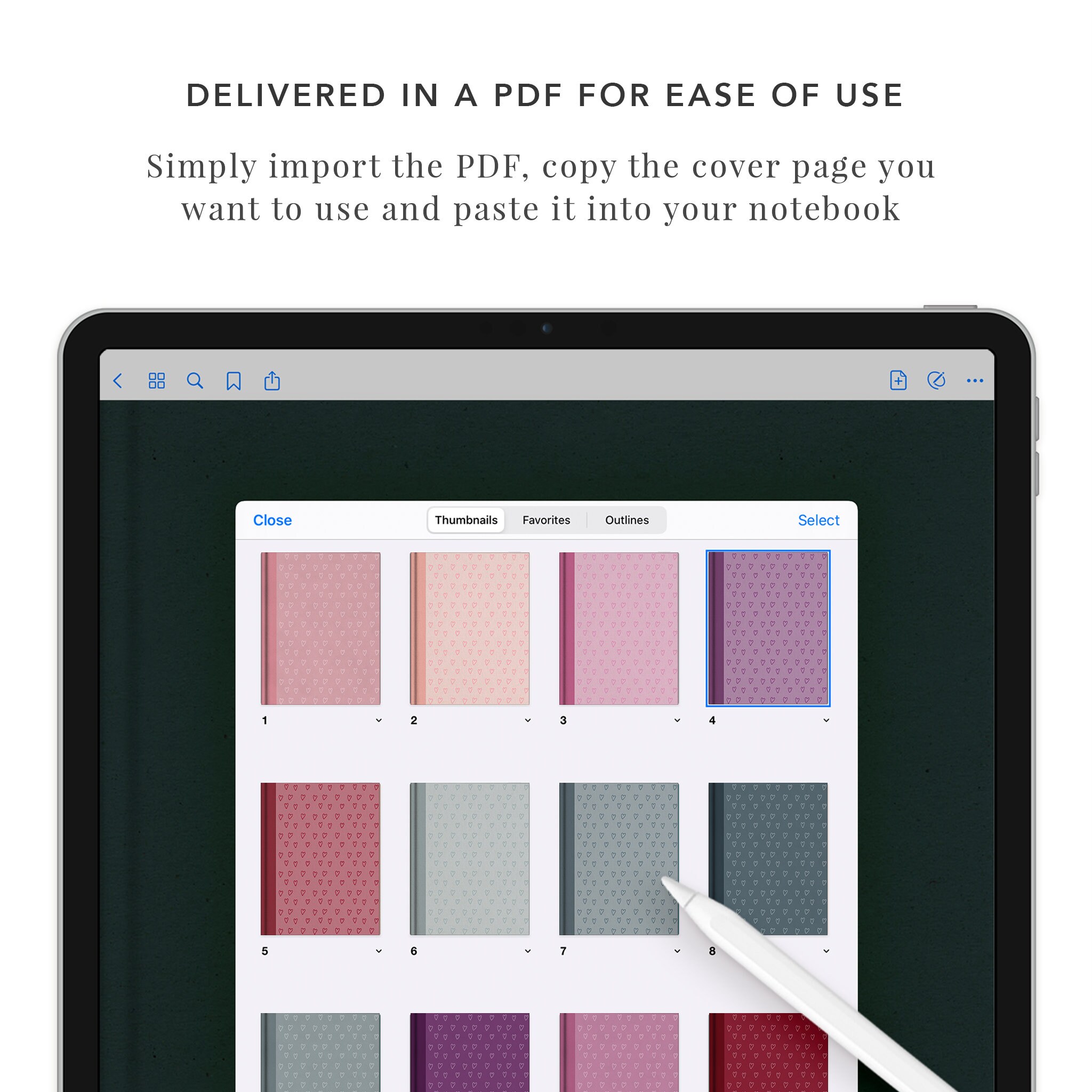 Digital Cover Bundle: Love | Digital Cover, Goodnotes Cover, Digital ...