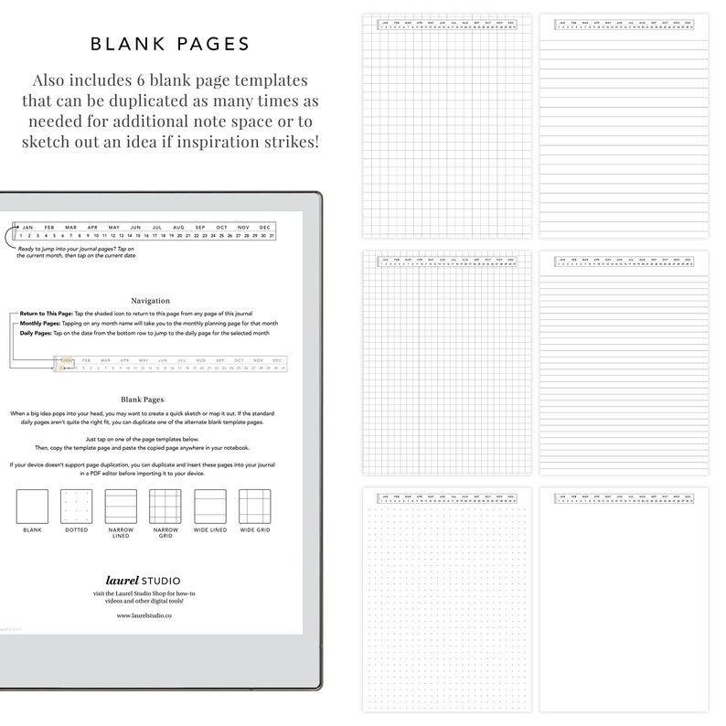 Fitness Journal for Remarkable and e-Ink Tablets | remarkable template, remarkable journal, eink template, workout tracker, fitness tracker image 8