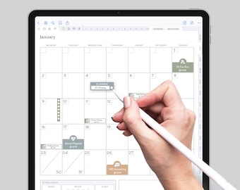Undated Digital Planner for Goal Setting - Portrait | ipad planner, android planner, goodnotes planner, goal planner, digital planning