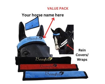 VALUE PACK BROWBAND Cover Rein Wraps Rein Protection Browband Protection Cover Rein Browband Protection Velvet Fabric Tack Accessories