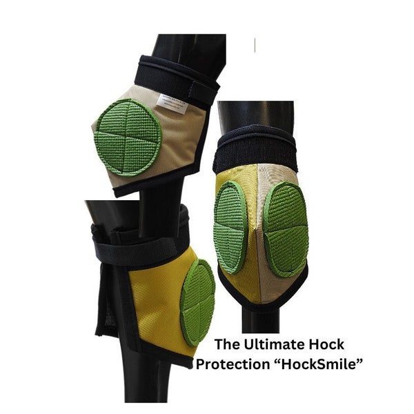 SORE HORSE HOCKS in Horse and Donkey Hock Protection for hock Bed Sore Horse Hock Cover Horse Hock Protection Duo Color Sold in Pairs of Two