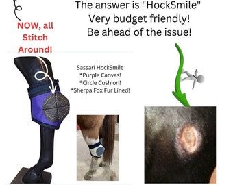 HORSE HOCK PROTECTION for Horse and Donkey to Protect Hock Sores, Available in Many Sizing