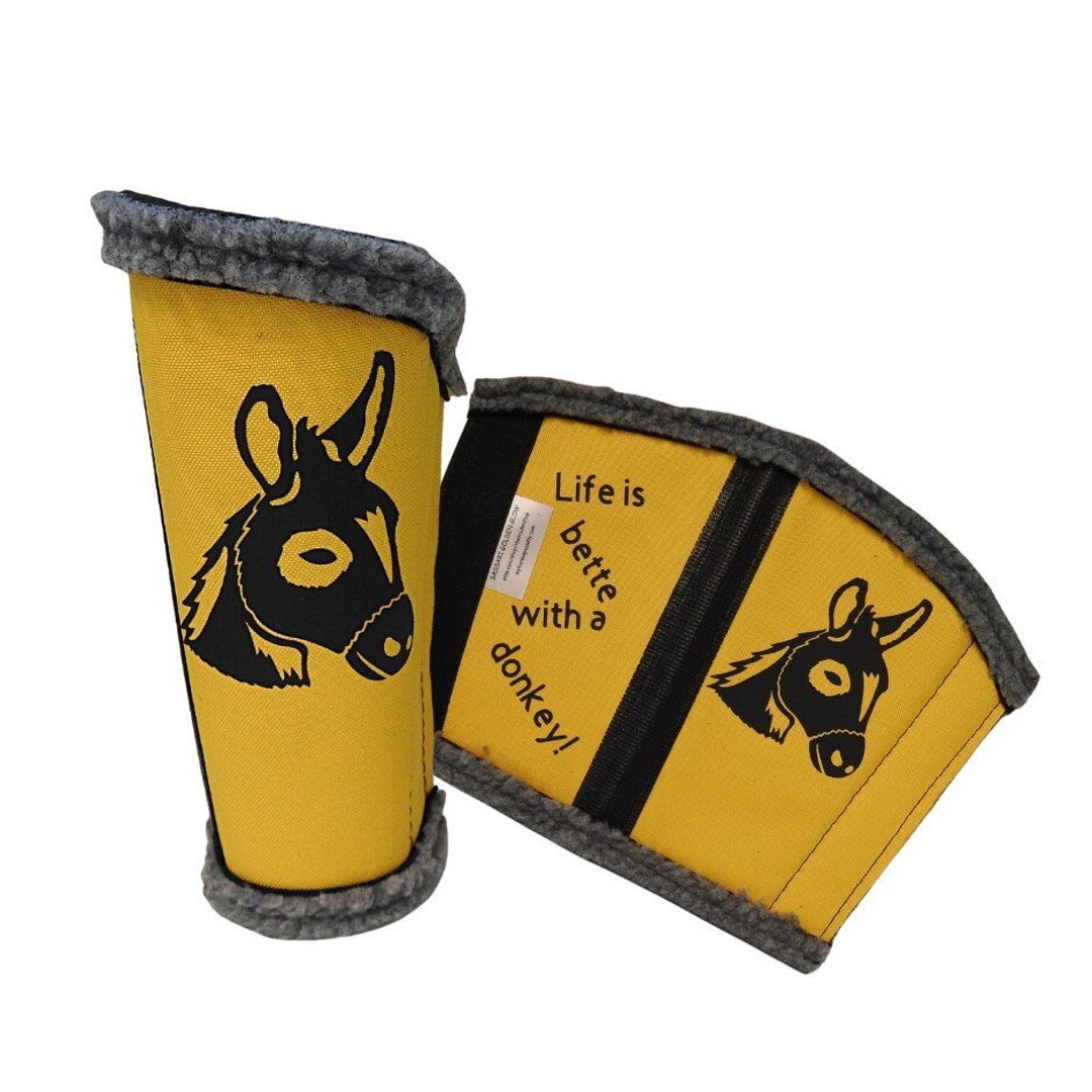YELLOW HORSE WRAPS, Canvas Warmer Miniature Donkey Leg Wraps, Stylish