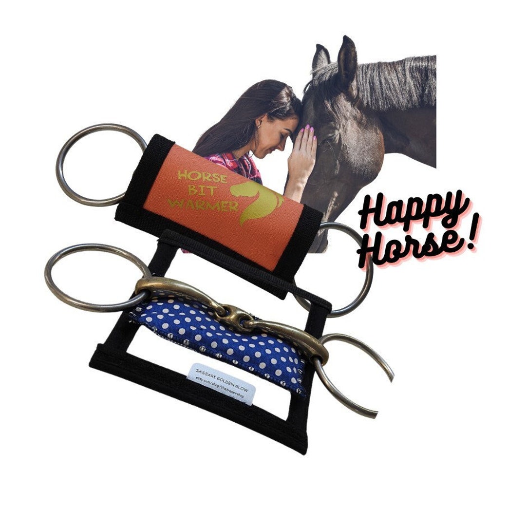 BIT WARMER HORSES Peach Color Reusable Rice/oats Bit Warmers for Cold