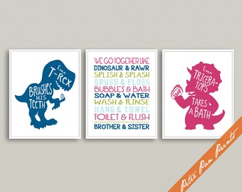 Dinosaur Bathroom Etsy