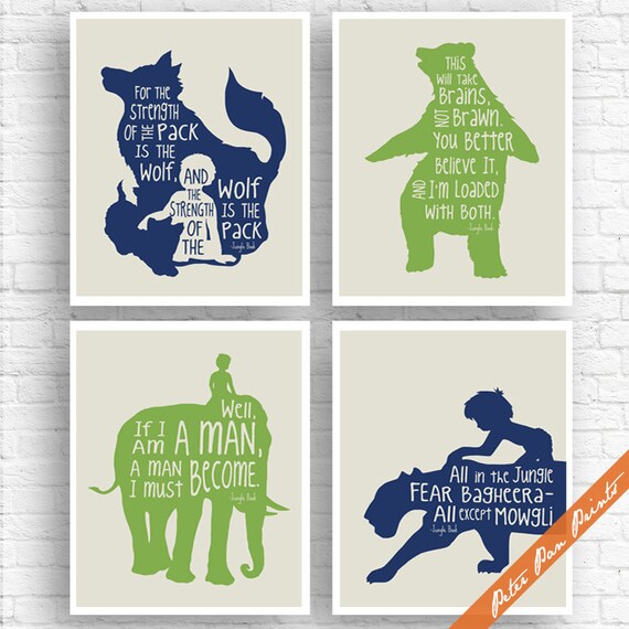Jungle Book Inspired Series A Set Of 4 Art Print - Etsy